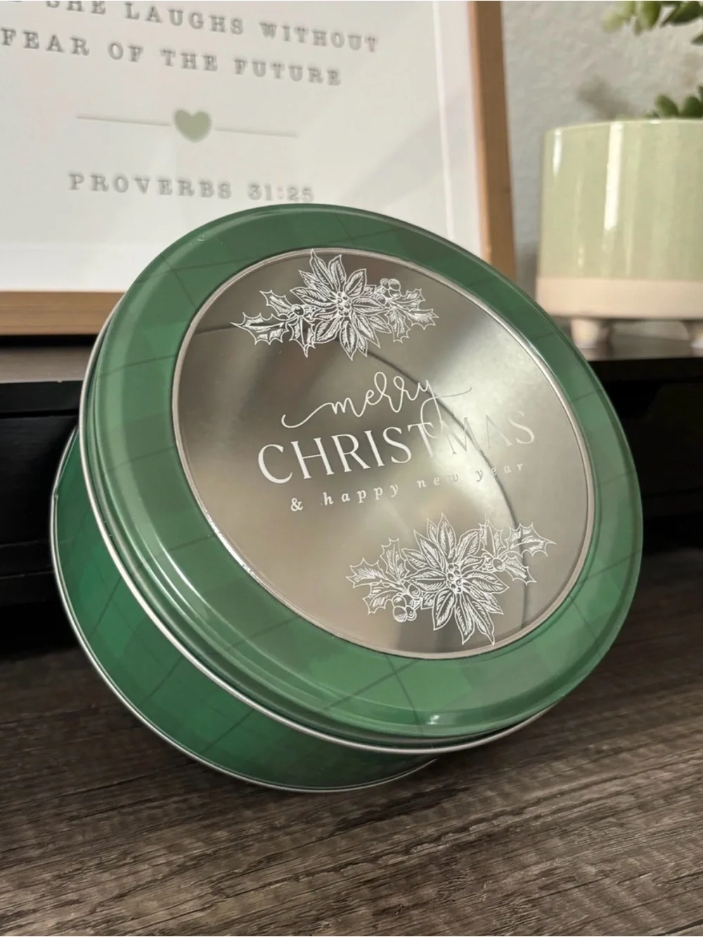Set of 8 Merry Christmas Holiday Tins from Hobby Lobby